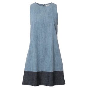Alice + Olivia Blue and Black Sleeveless Dress
